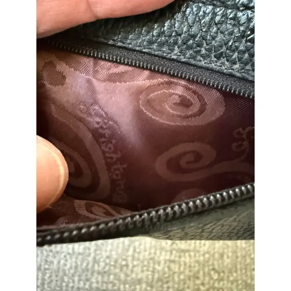 Brighton black and brown leather‎ layered floral front wallet